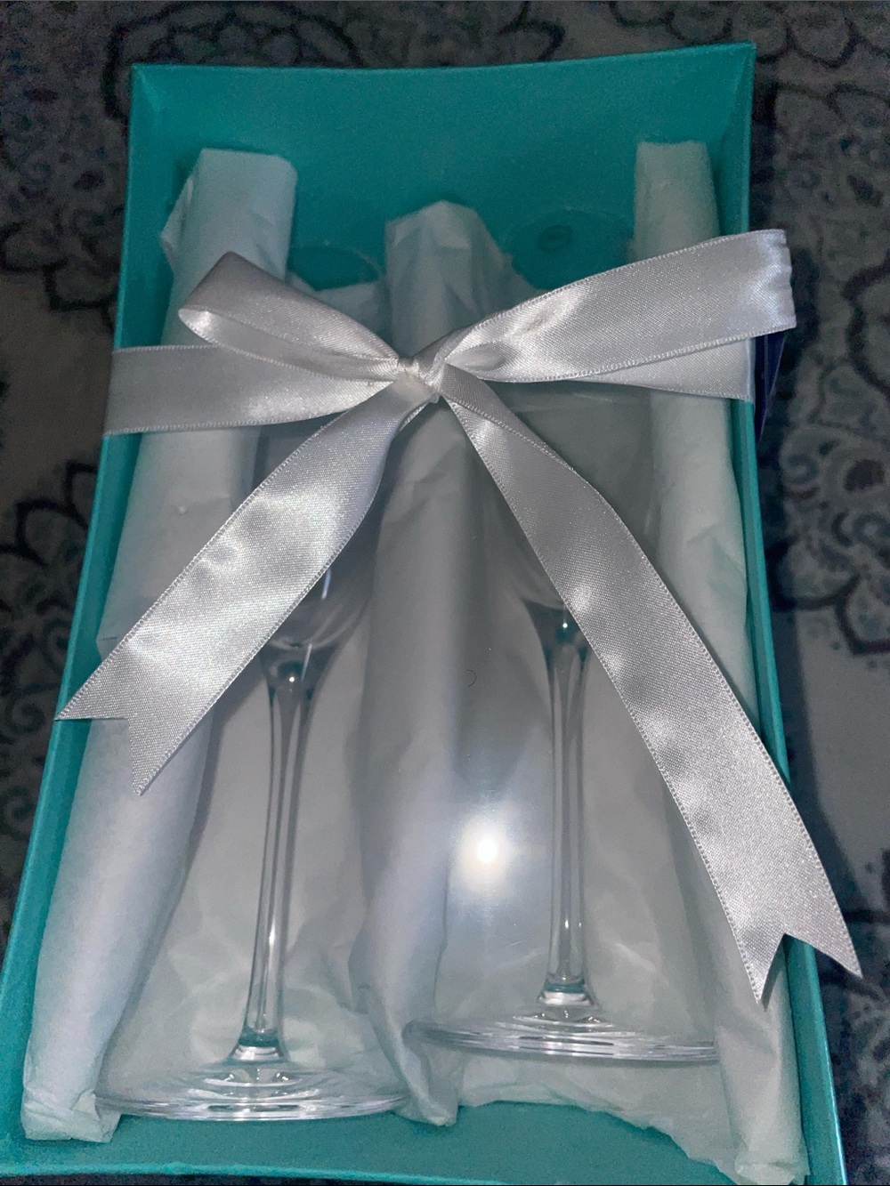 Tiffany&Co Flutes in Crystal Glass set of 2